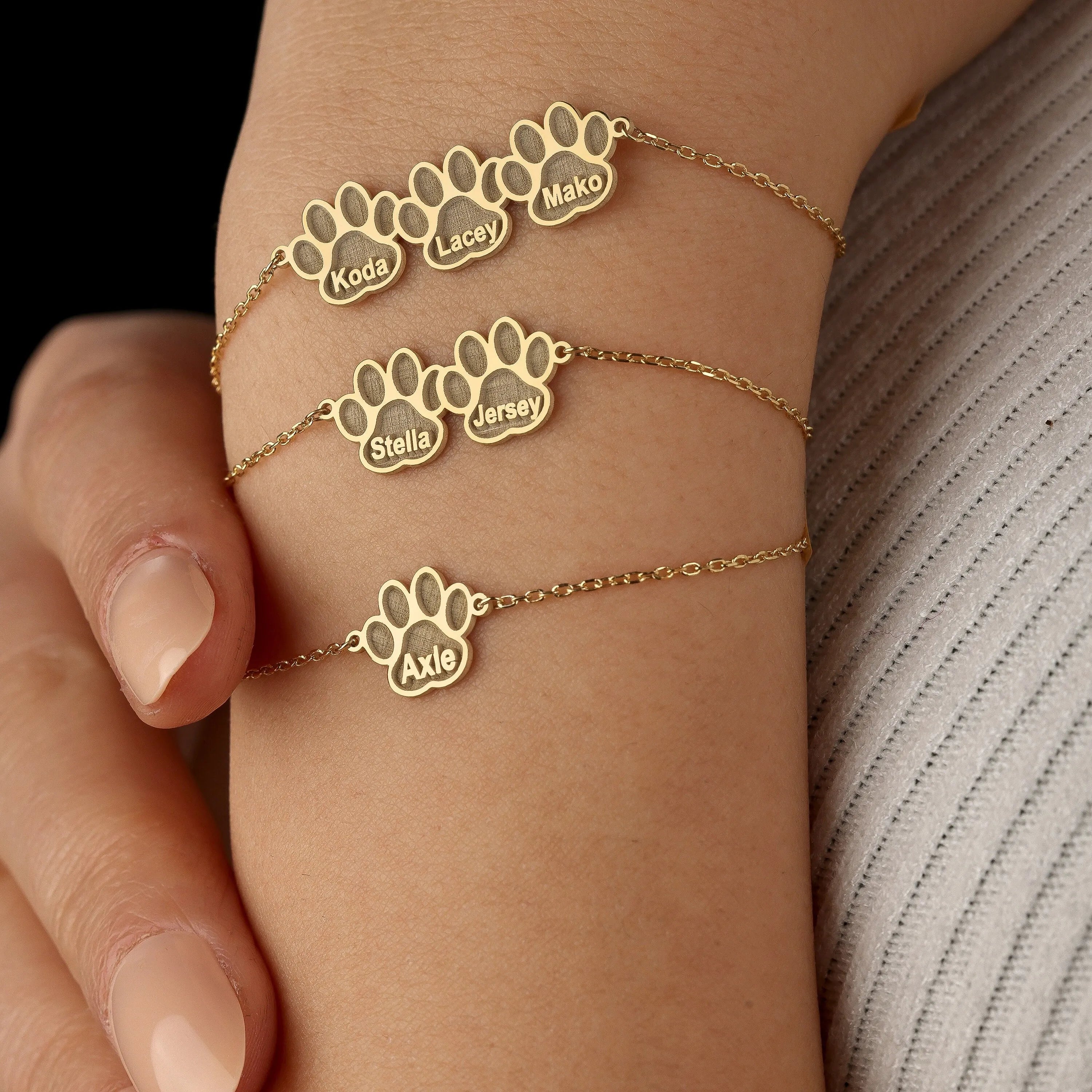 Paw Print Personalised Bracelet